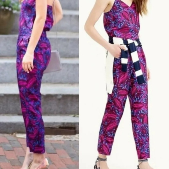 J CREW 100% Silk Jumpsuit Women's Size 12 NWT - Picture 6 of 10